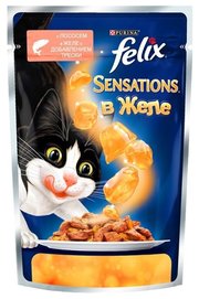 Felix Корм для кошек Sensations с Лососем в желе со вкусом трески фото